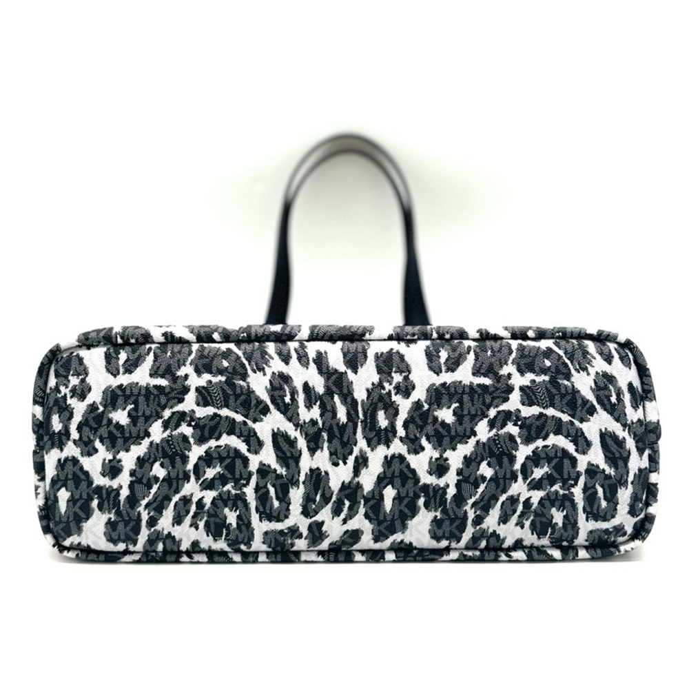 Michael Kors XL East West Tote Bag Leopard Print Black Multi - Picture 7 of 12